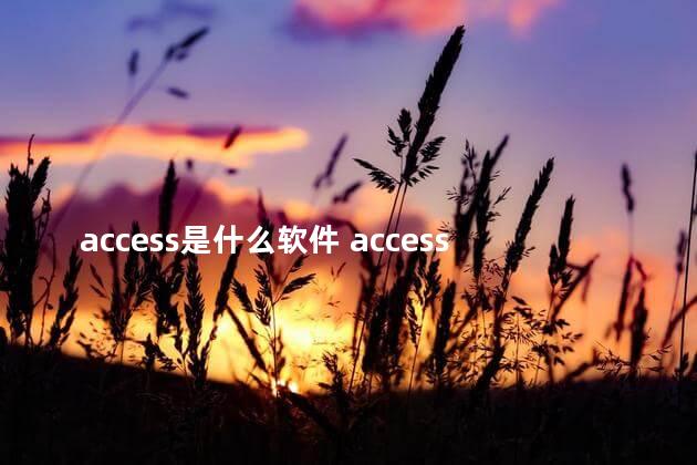 access是什么软件 access是电脑自带的吗